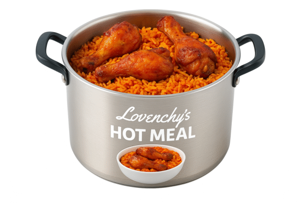 Pot of Jollof Rice n Chicken