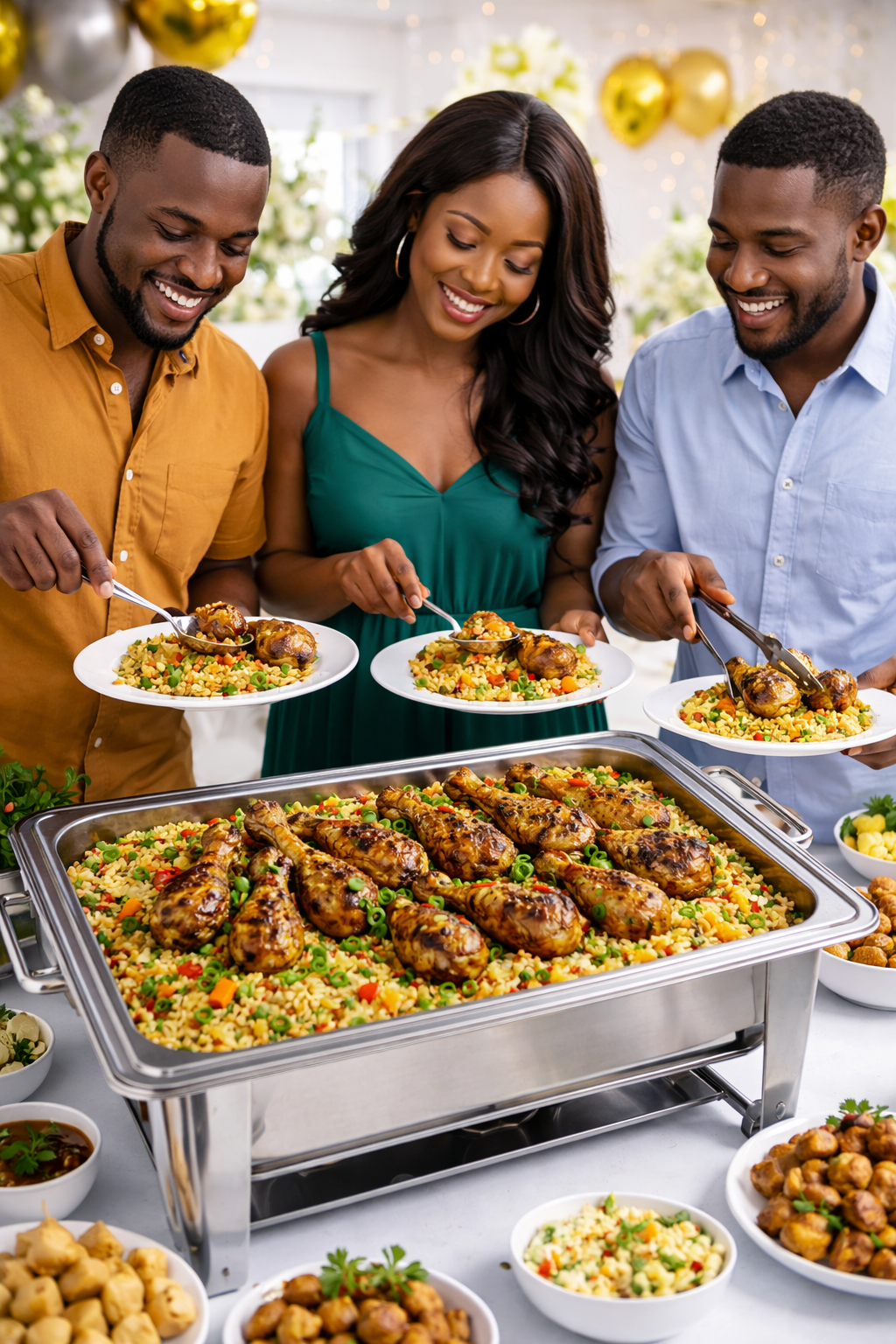 Party Fried Rice in 9 Litre Chaffing Dish - Image 2